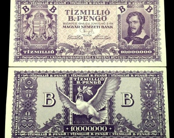 Hungary 100,000,000,000 Mil PENGO P-127 1946 World Currency AUNC