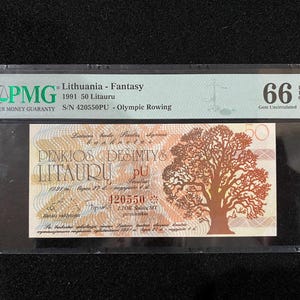 Lithuania 50 Litauru 1991 PMG-66 EPQ UNC