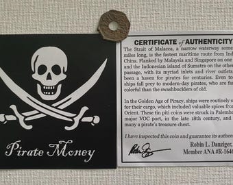 Authentic Pirate Coin From 18th Century Tin Piti Coin Stuck in Palembang Port