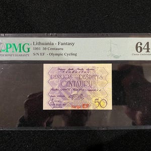 Lithuania 50 Centauru 1991 PMG-64 EPQ UNC