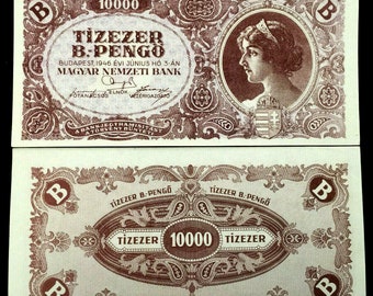Hungary 10,000,000,000,000,000 Pengo 1946 P-132 aUNC Banknote World Paper Money
