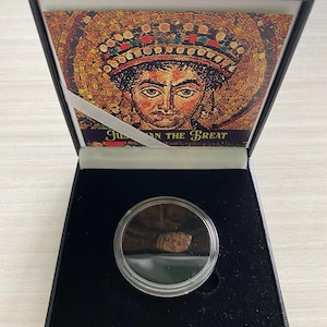 Justinian the Great Ancient Roman Bronze Coin 527-565 CE COA and History and Capsule and Blackbox Included