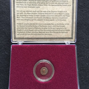 Virgin Mary Coin - Bronze Coin From The Reign of Emperor Arcadius AD 395-408