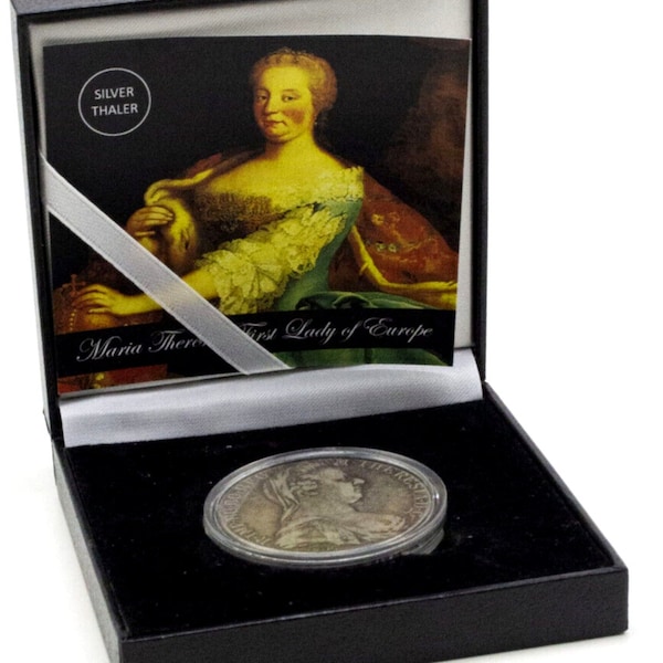 Maria Theresa Silver Thaler Struck By Italy in Eritrea in the 1930s COA and History and Capsule and Black Box Included