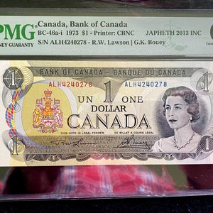 Canada Bank Of Canada One Dollar 1973 BC-46b PMG 66 GEM