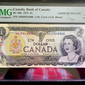 Canada Bank Of Canada One Dollar 1973 BC-46b PMG 53 AUNC