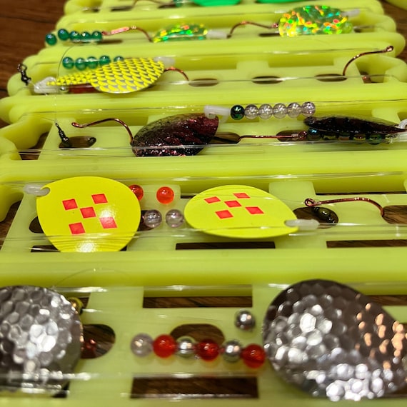 Walleye Spinner Rig Kit, paquete de 5 arneses sobre orugas Walleye Rig Walleye Spinner Rig Kit, paquete de 5 arneses sobre orugas Walleye Rig