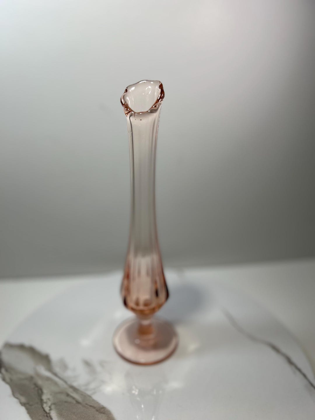 Cut Glass Vase Pod - Peach