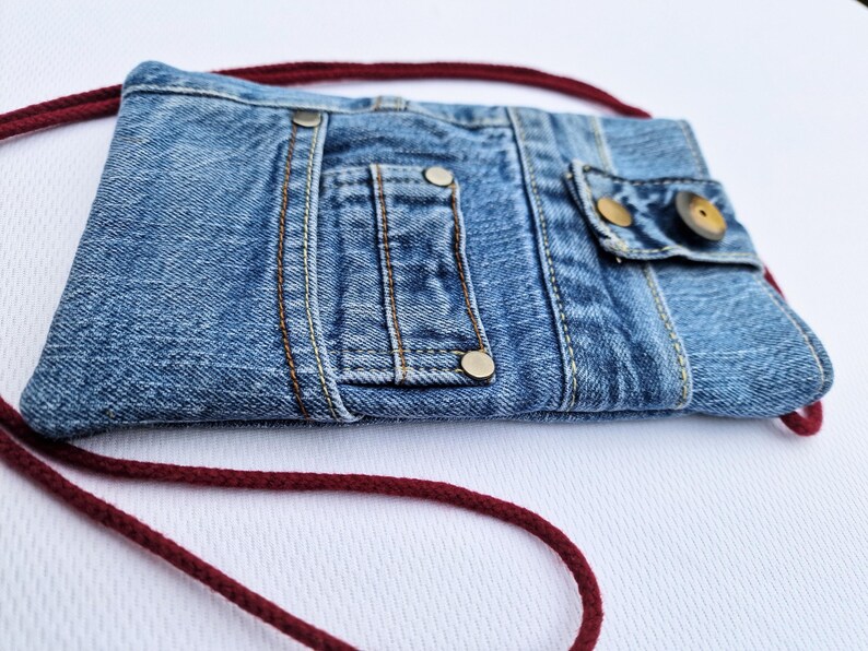 Small Denim Fabric Crossbody Bag