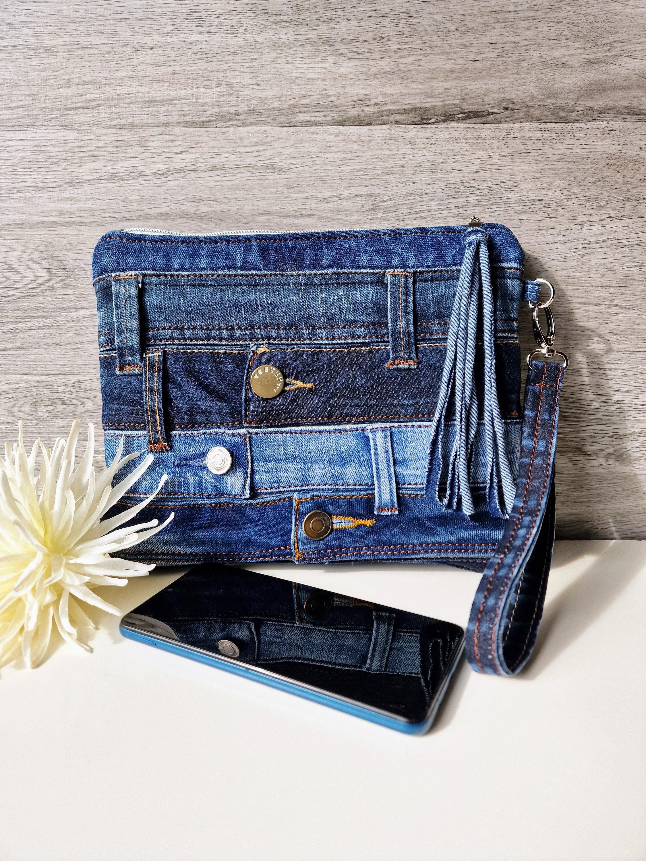 Large Denim Clutch - Etsy
