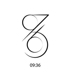 Logo numérique, logo date et heure, logo personnalisé, tatouage date personnalisé, logo date, logo jour spécial