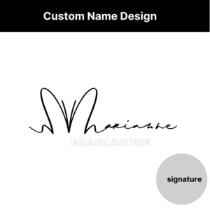 Personalized Name Logo / Signature Design / Letters Design / Digital File / Name Tattoo / Tattoo Models