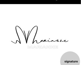 Personalized Name Logo / Signature Design / Letters Design / Digital File / Name Tattoo / Tattoo Models