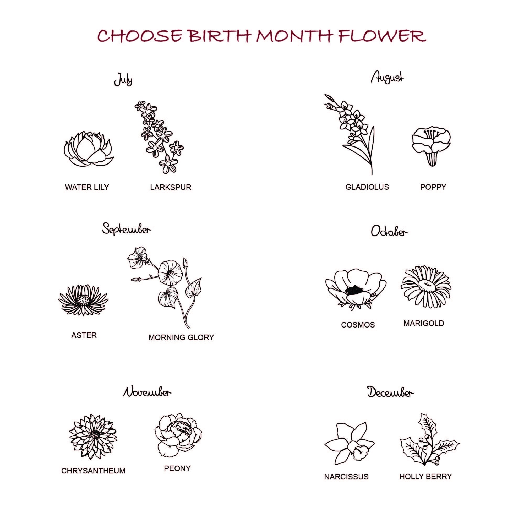 Custom Tattoo Design With Birth Month Flowers / Infinity Symbol Tattoo ...