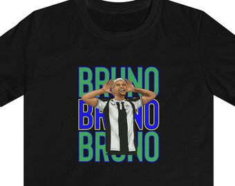 KIDS Bruno Guimarães T-Shirt | Brazil Player Magpies Geordie Toon Army Newcastle United NUFC Football Gifts Idea for Him Son Birthday