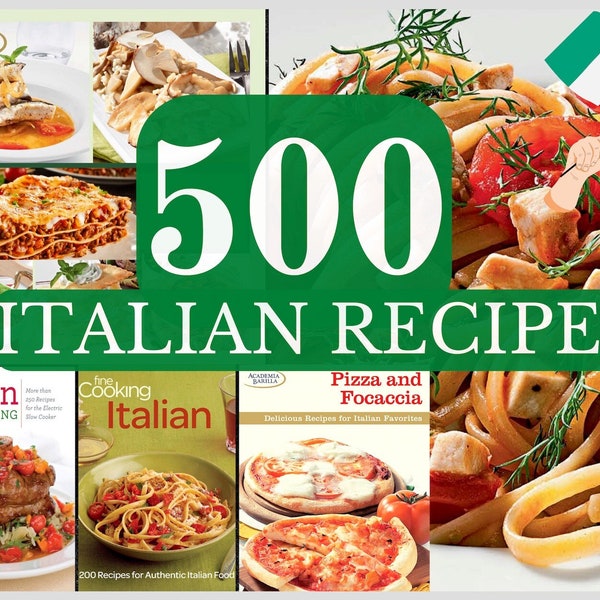 500 ITALIAN RECIPES Pdf E-Book Cookbook Digital Download