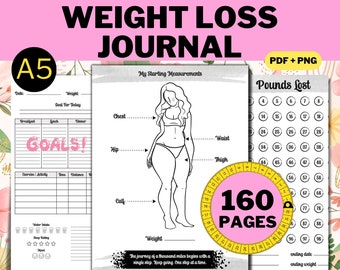 DIARIO DE PÉRDIDA DE PESO Planificador / Rastreador imprimible