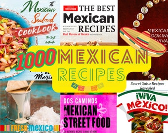 1000 RECETAS MEXICANAS - Paquete de libros de cocina