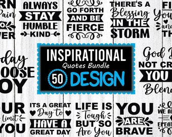 100 CITAS MOTIVACIONALES Arte imprimible inspirador Svg, Dxf, Png Jpg, Eps