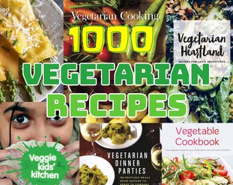 RECETAS VEGETARIANAS Paquete enorme de libros de cocina