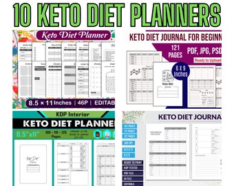 10 PLANIFICADORES DE DIETA KETO - Diarios de comidas