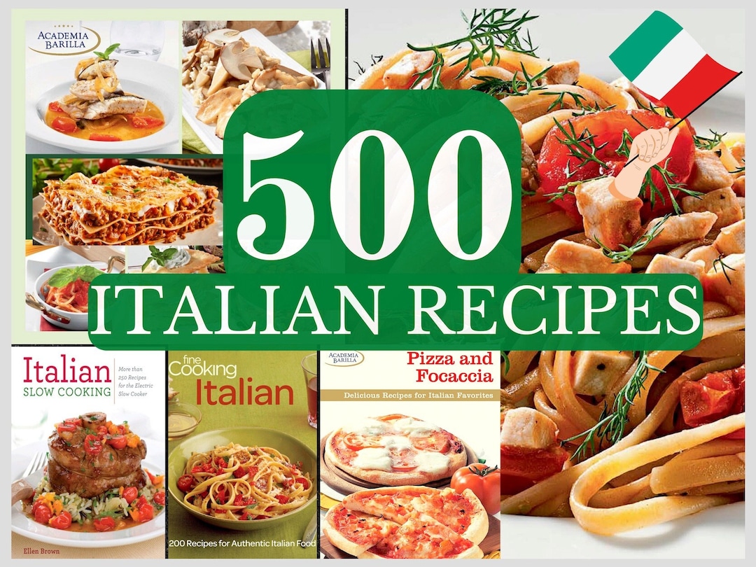 500 ITALIAN RECIPES Pdf Ebook Cookbook Digital Download Etsy