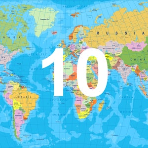 10 Verschiedene Weltkarte Digitale Poster zum selbst ausdrucken + DK Welt Atlas Pdf