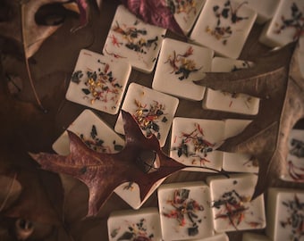 Cera di soia profumata con fiori secchi - Aromaterapia vegana