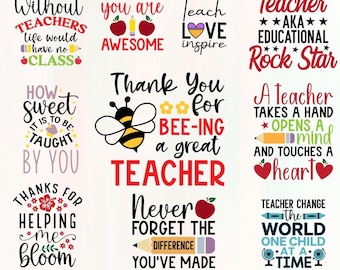 Teacher SVG Bundle, Teacher appreciation SVG, Teacher clipart, Teacher mug clipart, end term clipart, Teacher Appreciation Svg, Teaching Svg