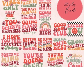 Groovy svg, bundle, boho svg, hippie svg, aesthetic svg, inspirational svg, motivational svg, trendy svg, retro svg, svg files wavy text svg