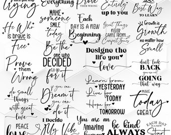 Motivational Svg Bundle, Positive Quote, Self Love svg, Affirmation svg, Inspirational svg,  Saying Svg, Positive Quote png,  Worthy svg