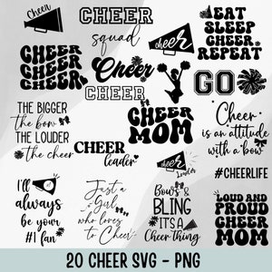 Cheer grote SVG-bundel | Cheer Svg-bundel | Juichen-svg | Cheerleading-Svg | Cheer SVG BUNDEL | cheer team-svg | Cheer moeder SVG, cheerleading SVG