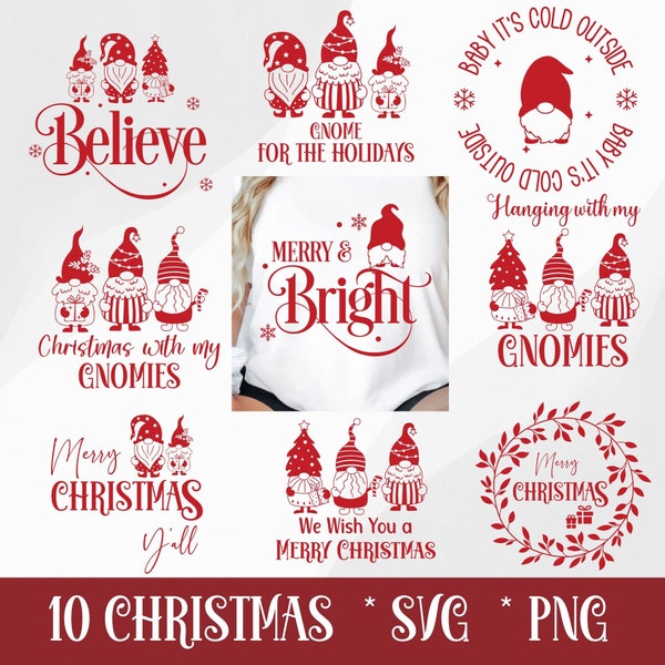 Christmas Gnome SVG bundle, christmas gnomes png, gnome clipart, gnome svg, christmas png, gnome png, merry christmas png, christmas gnomes