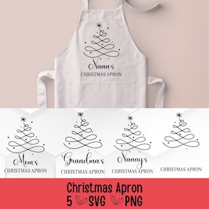 Tablier de Noël svg, Noël cuisson png, nounou svg, enfants tablier svg, cadeaux de cuisson, cadeaux de Noël pour Nan, nounou cadeau svg