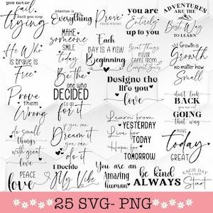 Motivational Svg Bundle, Positive Quote, Self Love svg, Affirmation svg, Inspirational svg,  Saying Svg, Positive Quote png,  Worthy svg