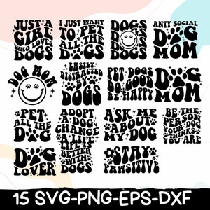 Perro svg paquete dibujado a mano, perro mamá svg, pata svg, amante de los perros svg, piel mamá svg, pawsitive svg, cachorro svg, refranes de perro svg, imágenes prediseñadas de perro
