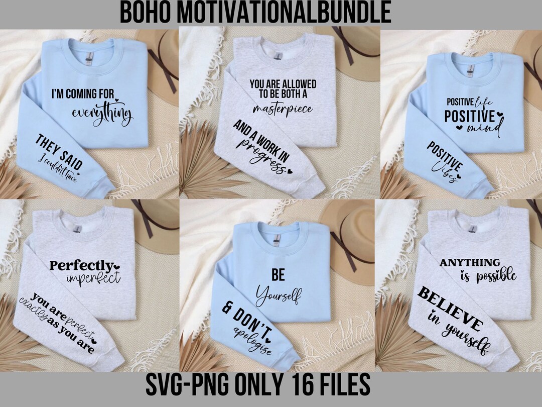Boho Motivational SVG PNG Bundle Self Love Svg Bundle Inspirational ...