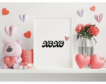 XOXO SVG, XOXO Heart svgs, Valentine's day Png, Valentine's Day Svg, Love Svg, Svg Files, Cricut and Silhouette Cut Files