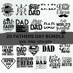 Pacote SVG do Dia dos Pais 20 designs, SUPER pai svg, pacote pai svg pai svg, camisa do dia dos pais svg Pacote Svg, pai svg, melhor pai de todos os tempos svg