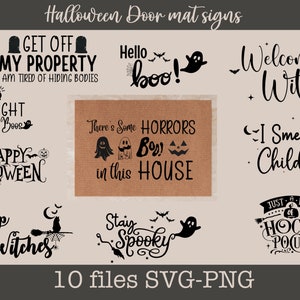 Halloween Doormat svg Bundle, Halloween Doormat svg, Halloween Welcome sign svg, Trick or Treat Wipe your Feet svg,Hope you brought Boos svg