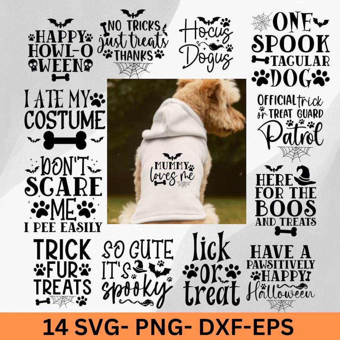 Halloween Dog Svg, Dog Bandana Svg Ghost Dog, Retro Spooky Season Png ...