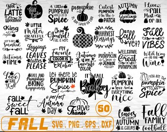 Fall SVG Bundle, Fall Svg, Happy Fall Svg, Autumn Svg, Thanksgiving Svg ...