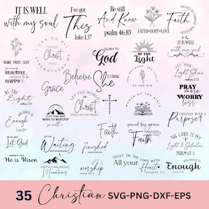 Christliches SVG-Bundle, religiöses Design, Schrift-Svg, Bibel-Vers-Svg, Gesegnetes-Svg, Jesus-Svg, Gott-Svg, Glaube-Svg, Schnittdateien für Cricut