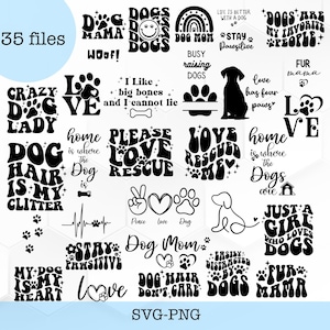 Paquete de signos de perro svg, Paquete de svg de perro, Mamá de perro png, Perro divertido svg, Perro lindo svg, Amor de perro svg, Paquete de perro svg, Perro diciendo svg