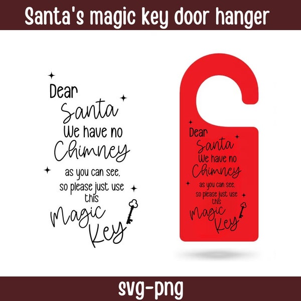Santa's magic key door hanger, christmas door hanger svg, christmas svg, santa svg, kids christmas svg, christmas porch svg, ornament svg