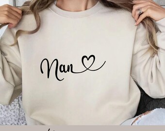 Nana svg, Nana png mit Herz, Muttertagssvp für Nana, Nana SVG-Schnittdatei für Cricut mit Herzdetail, PNG, Muttertagssvg für Nana