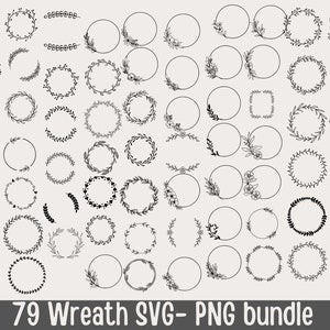 Wreath svg bundle, circle svg bundle, wreath monogram svg circle frame,  floral wreath svg, heart laurel wreath svg , wedding wreath svg ,