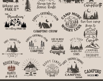 Boho Camping Svg Png Bundle, Camping Svg, Camp Life Svg, Camping Sign Svg, Summer Svg, Adventure Svg, Campfire Svg, hiking svg,