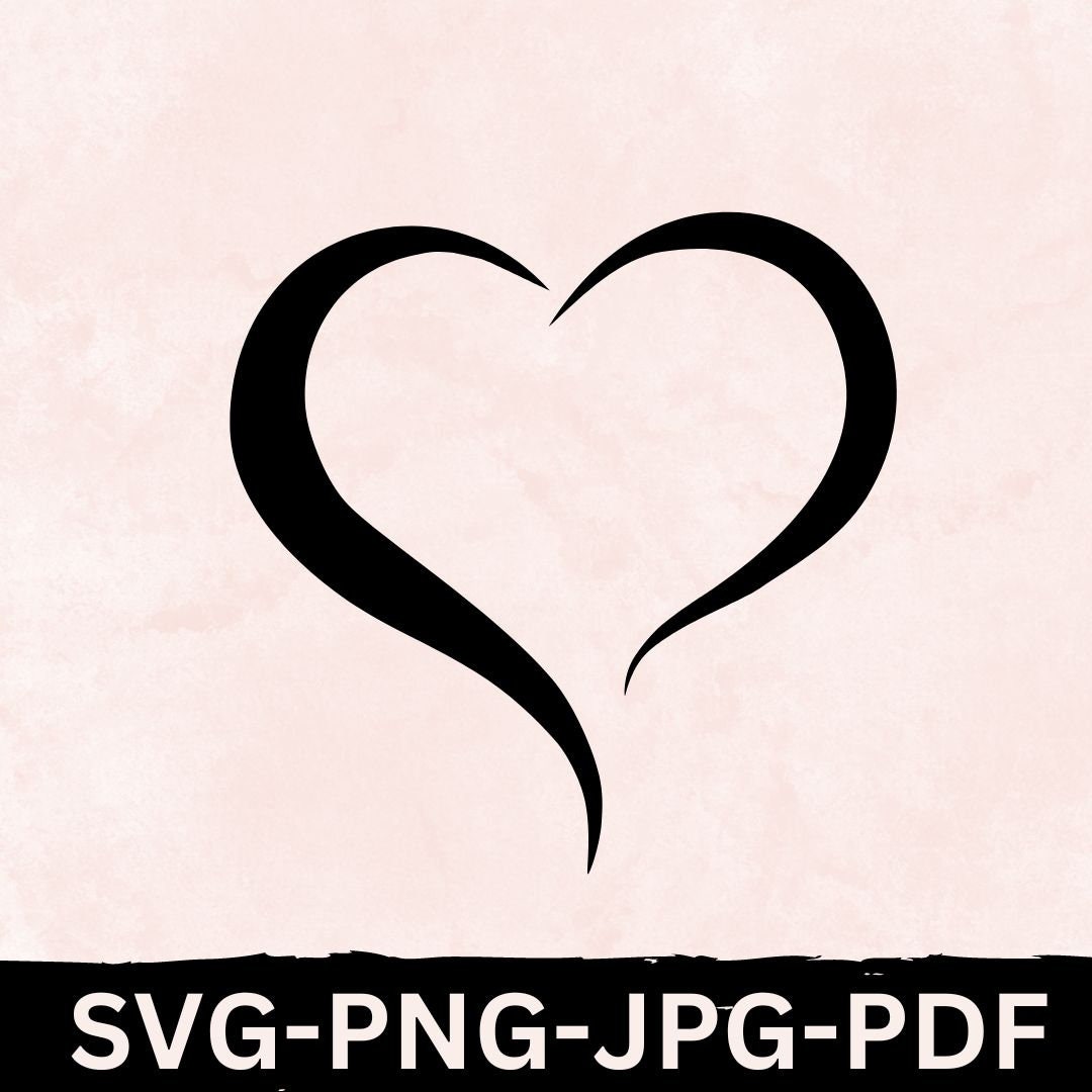 Open Heart Svg Png Heart Silhouette Heart Svg Infinity Heart Musical ...