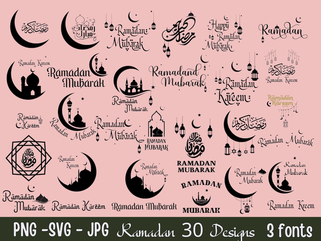 Ramadan Kareem Svg Bundle Ramadan Mubarak Svgs Ramadan Decor Svg Eid